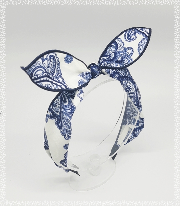 New Wire Ribbon Hair Band Bandana Headband Girls W