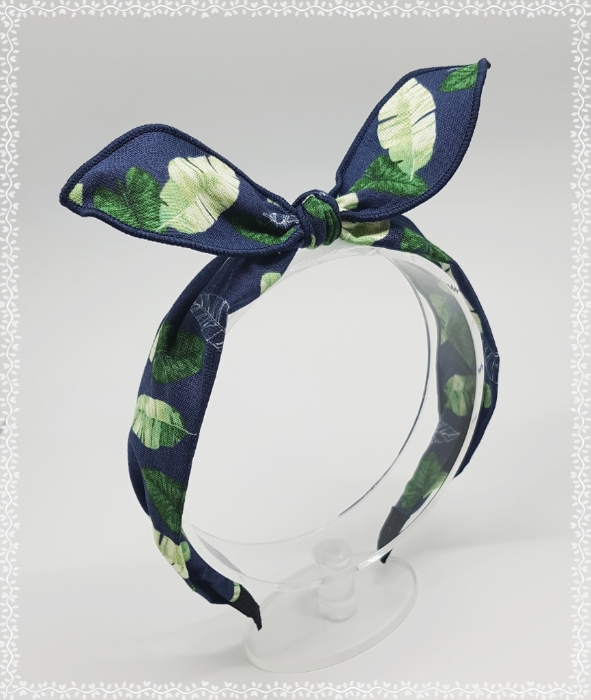 New Wire Ribbon Hair Band Bandana Headband Girls W