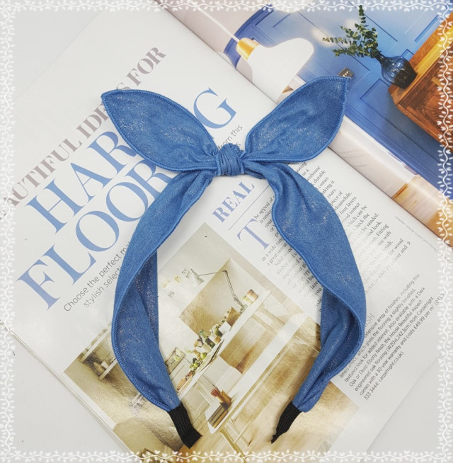 New Wire Ribbon Hair Band Bandana Headband Girls W