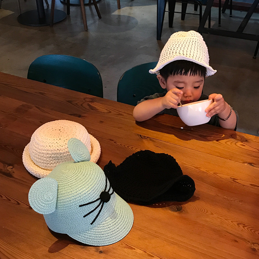 Summer knit hat free mother couple baby toddler su