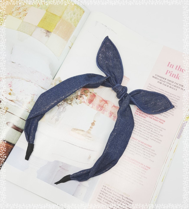 New Wire Ribbon Hair Band Bandana Headband Girls W