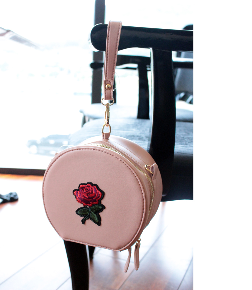 New Rose embroidered Tambourine mini cross back 3c