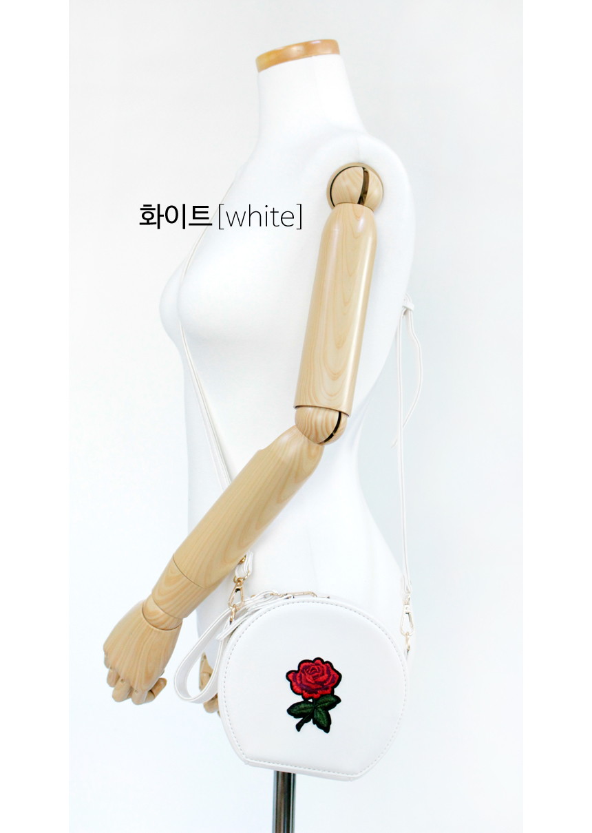New Rose embroidered Tambourine mini cross back 3c