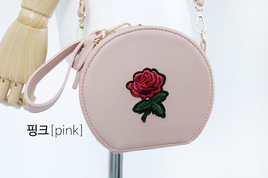 New Rose embroidered Tambourine mini cross back 3c