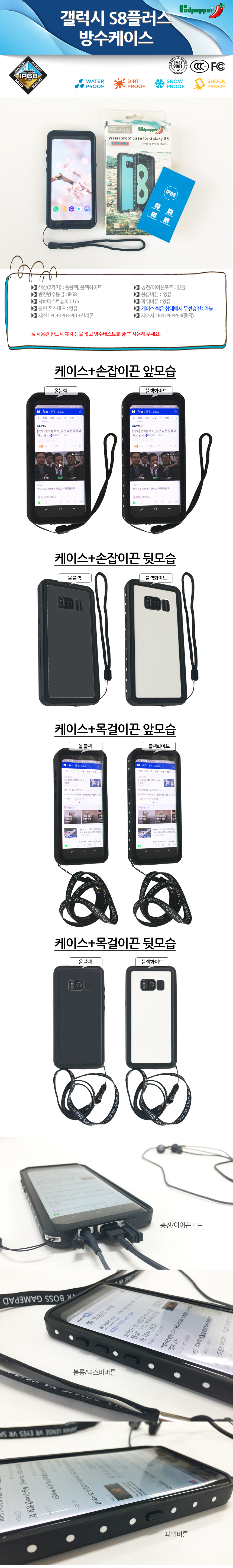 New Red Pepper Galaxy S8 Plus Waterproof Case 8S