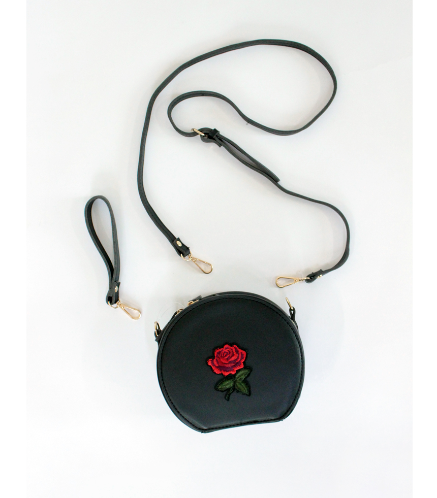 New Rose embroidered Tambourine mini cross back 3c