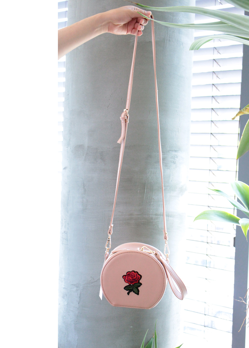 New Rose embroidered Tambourine mini cross back 3c