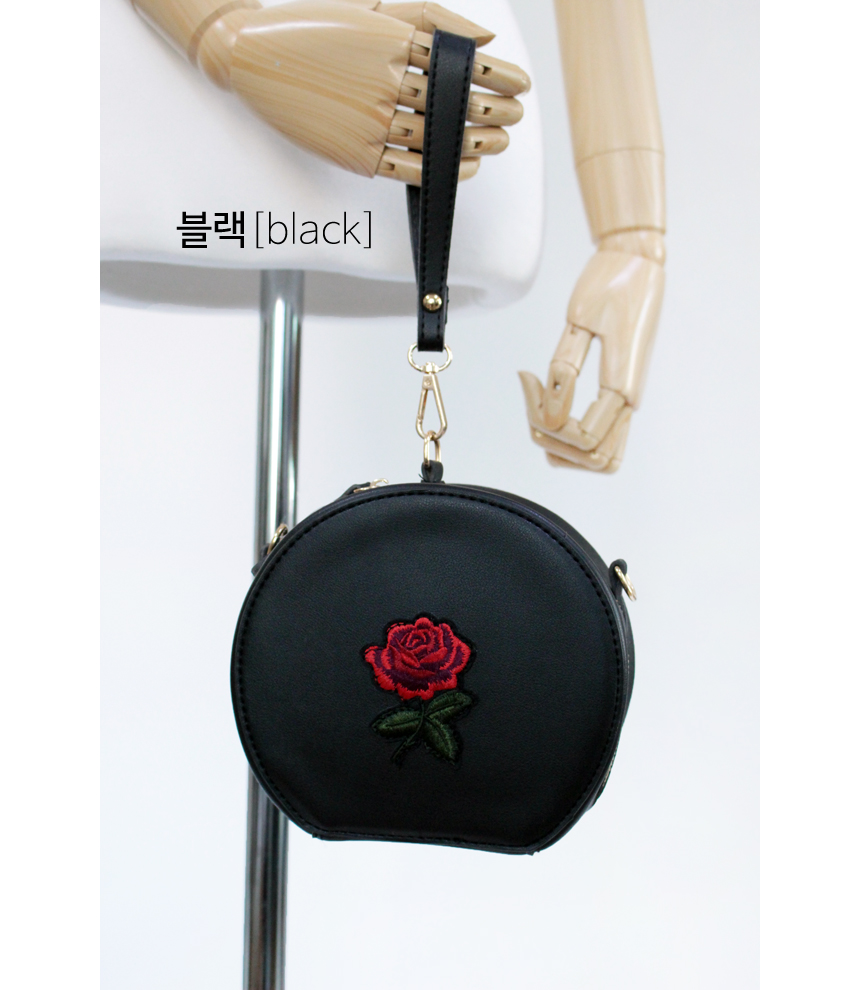 New Rose embroidered Tambourine mini cross back 3c