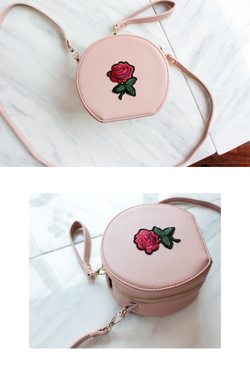 New Rose embroidered Tambourine mini cross back 3c