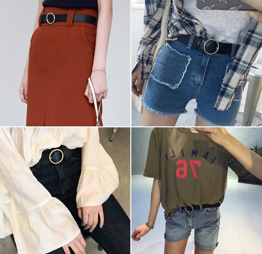 Silver ring Women's belt Casual Stylish easy to