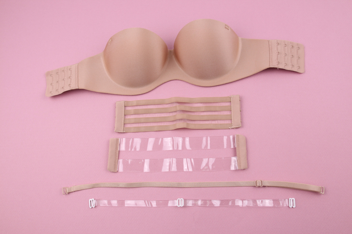 Strapless Off-Shoulder Strap Leas Bra Nude Wedding