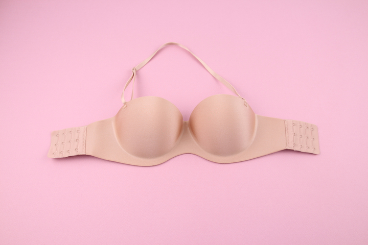 Strapless Off-Shoulder Strap Leas Bra Nude Wedding