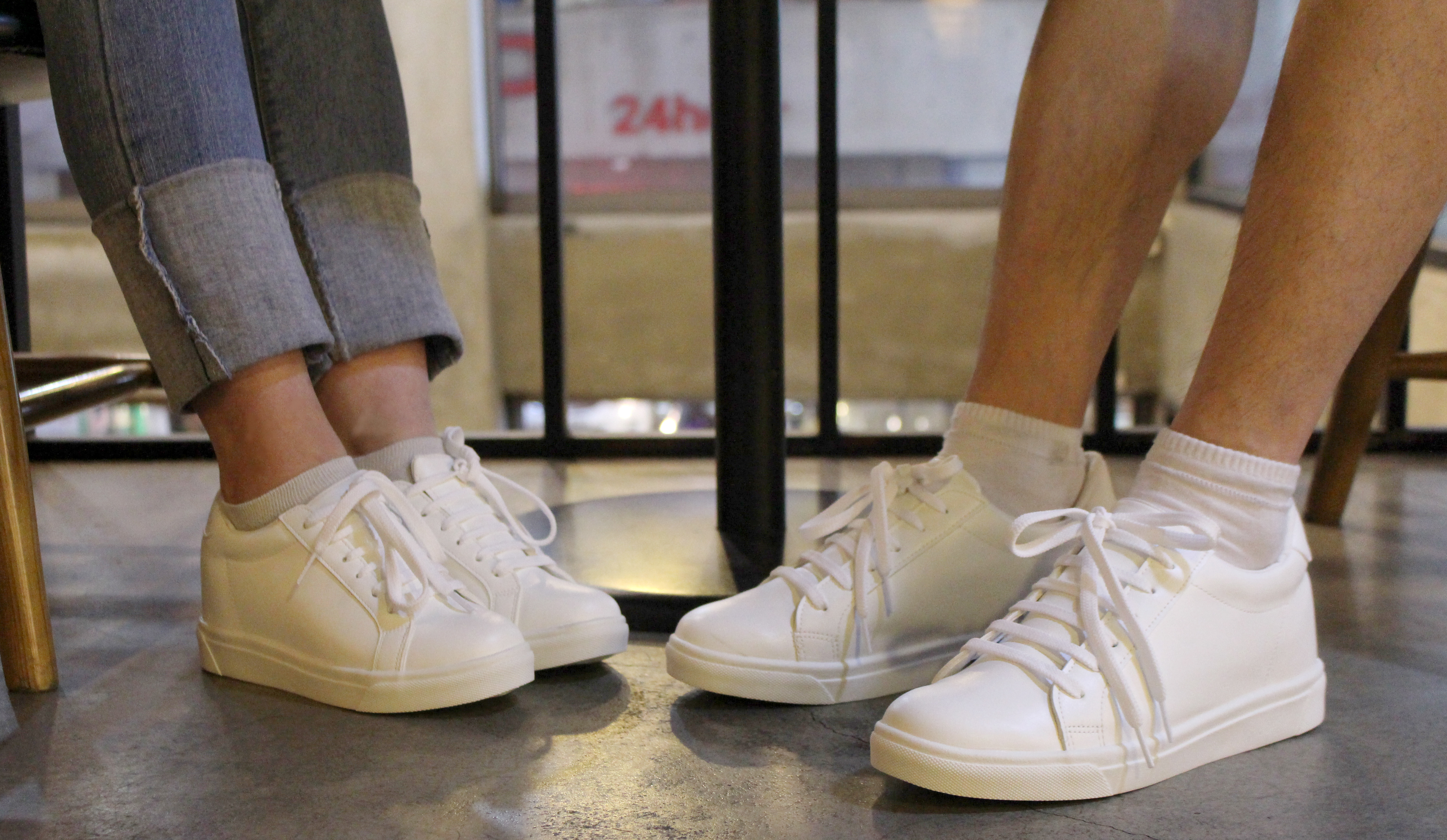 Men Height Shoes Daily Couple Sneakers High Heel S