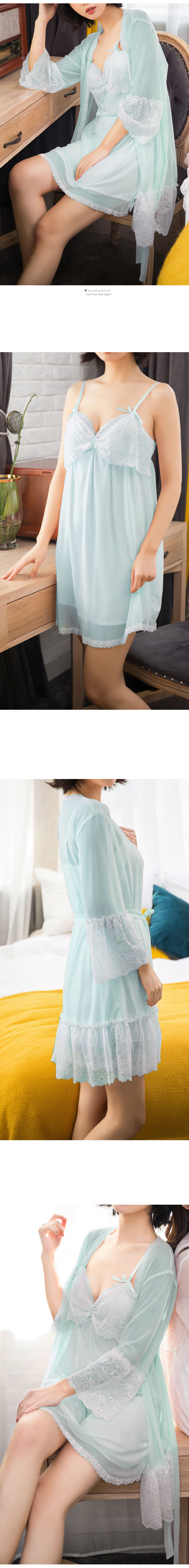 Sexy lingerie, women slip gown set one-piece night