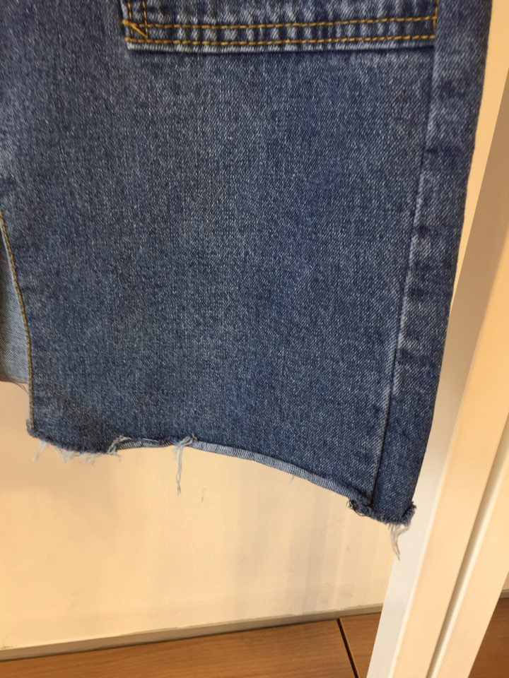 Denim Skirt Ribbon straps Zipper Cheeky Pretty you