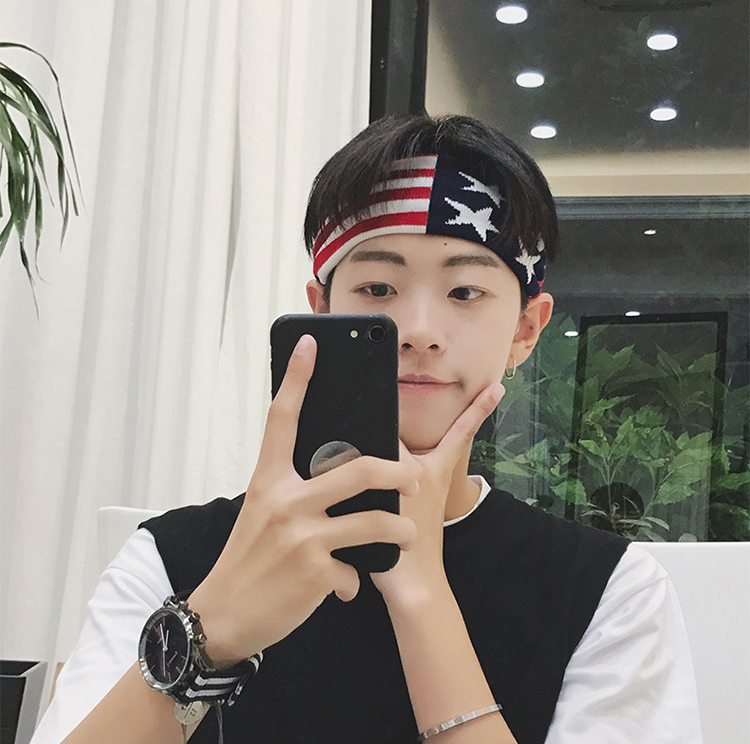 3-line man sports fashion turban hairband hip-hop 