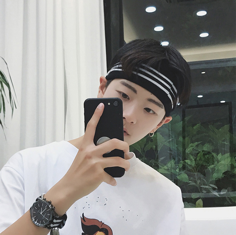 3-line man sports fashion turban hairband hip-hop 