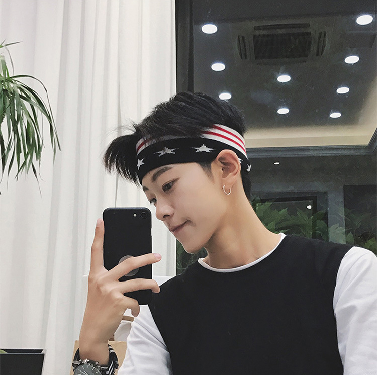 3-line man sports fashion turban hairband hip-hop 