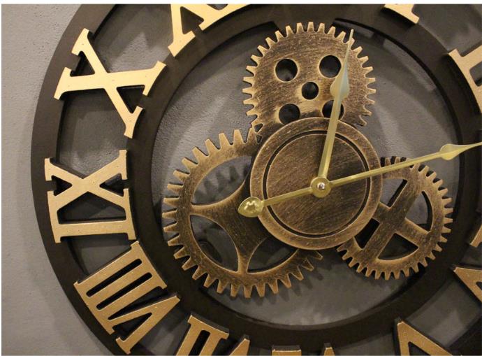 European antique hand-rolled wall clock Interior l