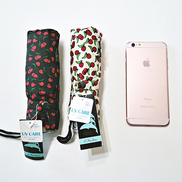 Mini Umbrella Cherry ultraviolet barrier sunshade 
