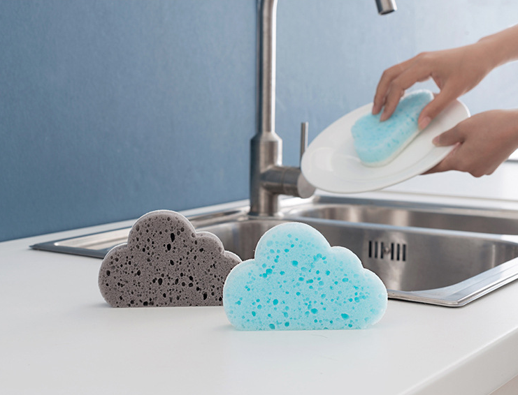 Scrubber Dish Washing Modern kitchen with a soothi