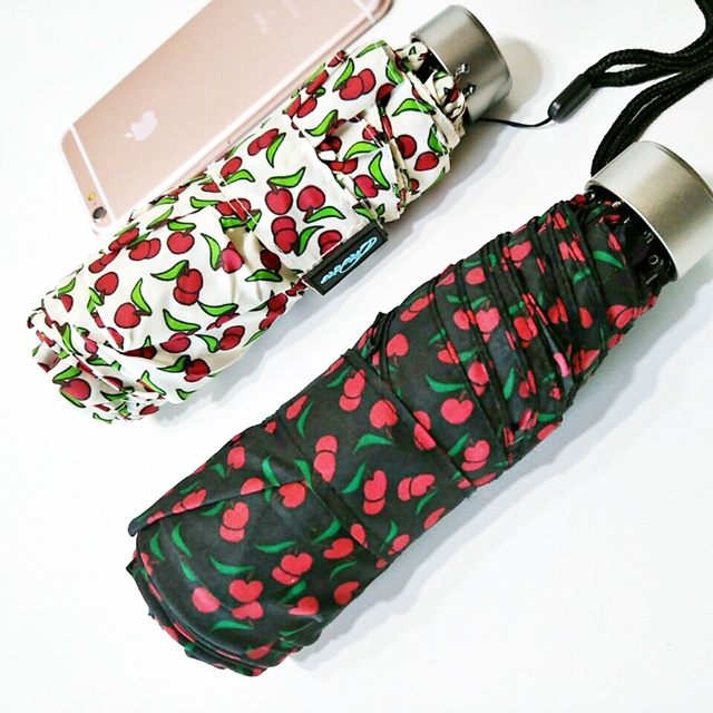 Mini Umbrella Cherry ultraviolet barrier sunshade 