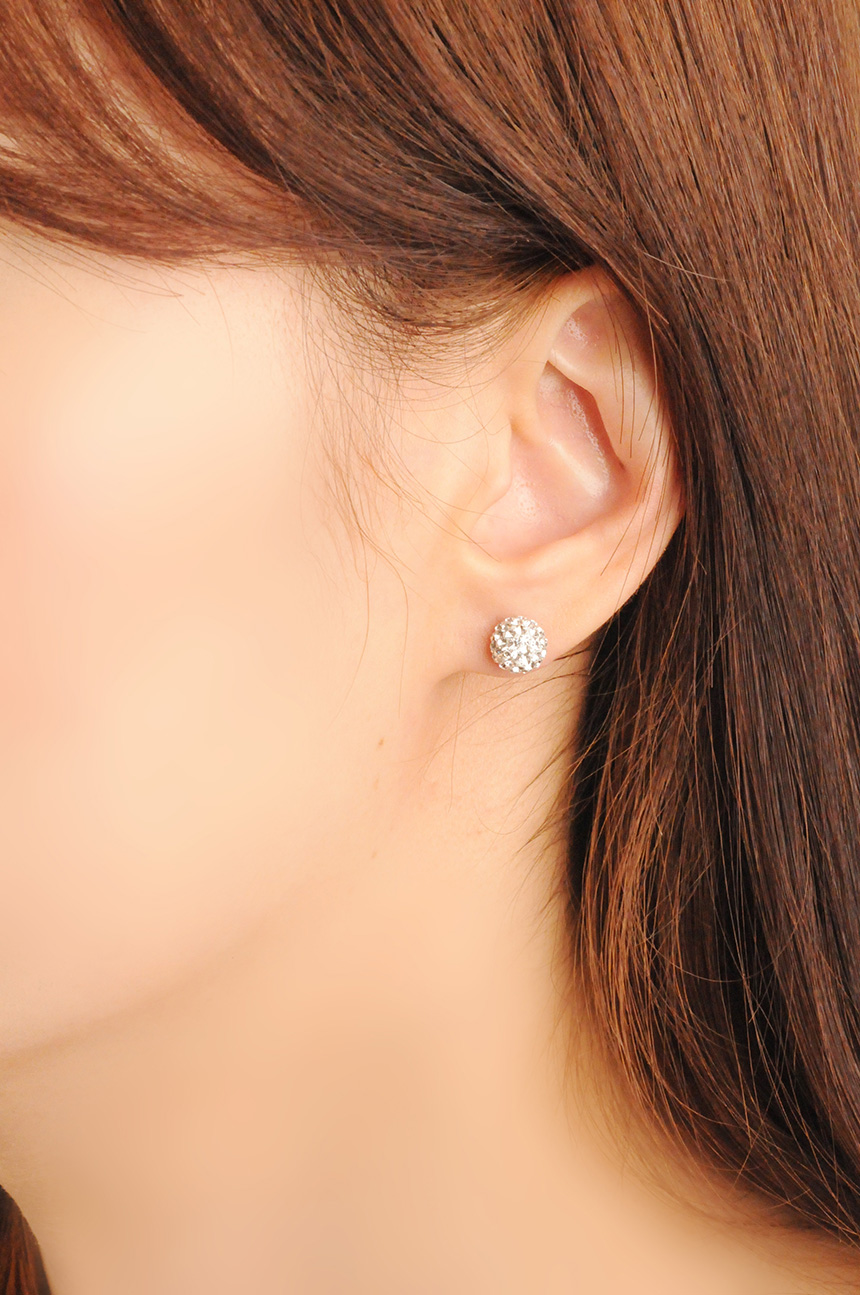 Mirror Ball Cubic Earring 14k 14K Ball Clay Ball S