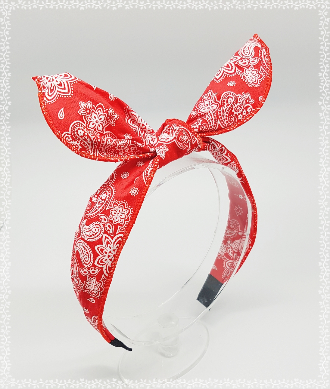 New Wire Ribbon Hair Band Bandana Headband Girls W