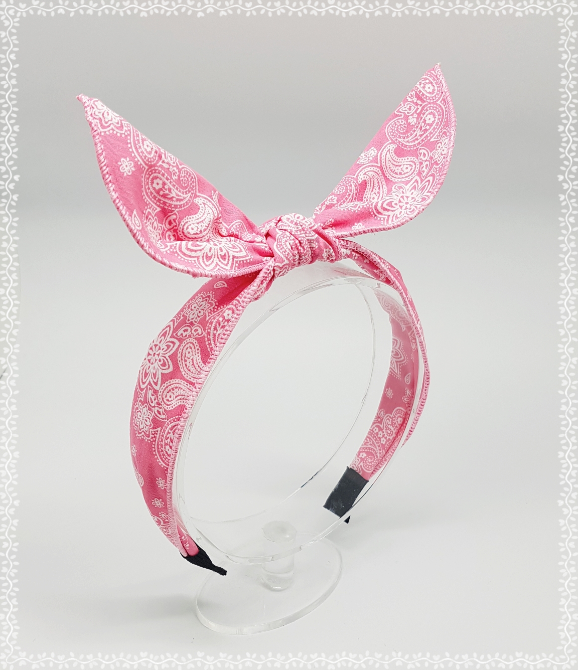 New Wire Ribbon Hair Band Bandana Headband Girls W