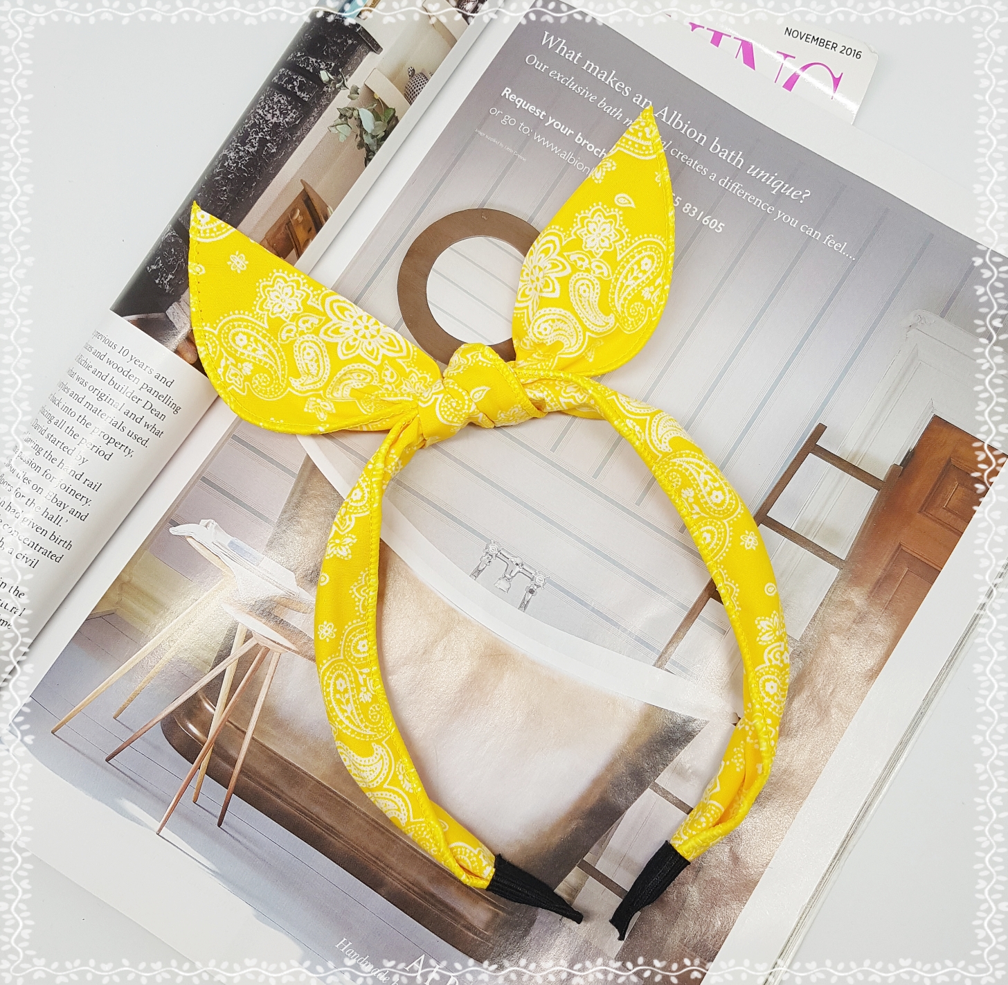 New Wire Ribbon Hair Band Bandana Headband Girls W