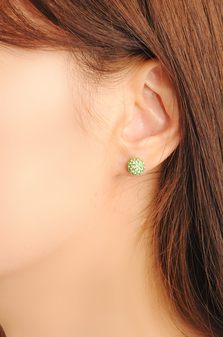 Mirror Ball Cubic Earring 14k 14K Ball Clay Ball S