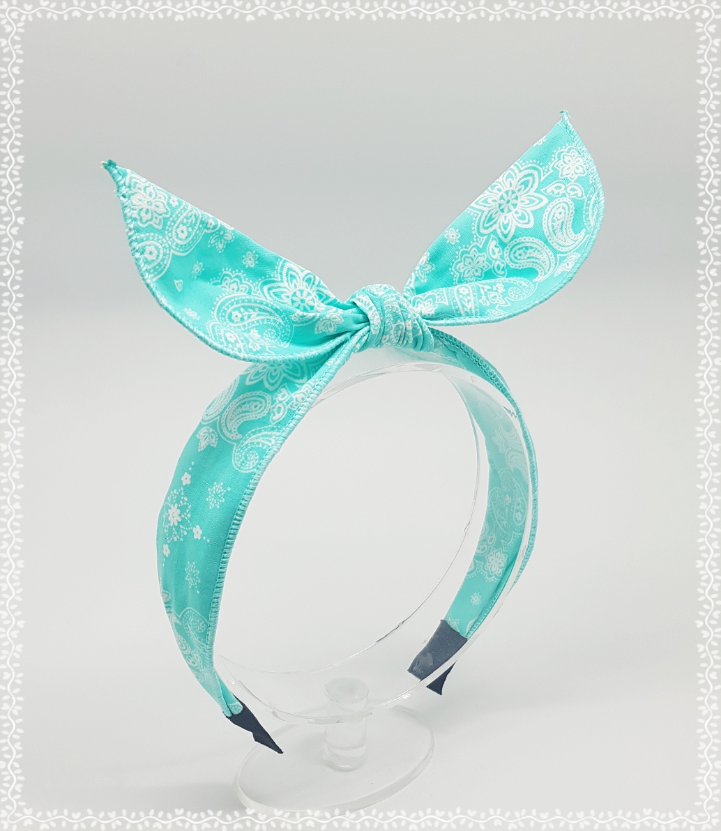New Wire Ribbon Hair Band Bandana Headband Girls W