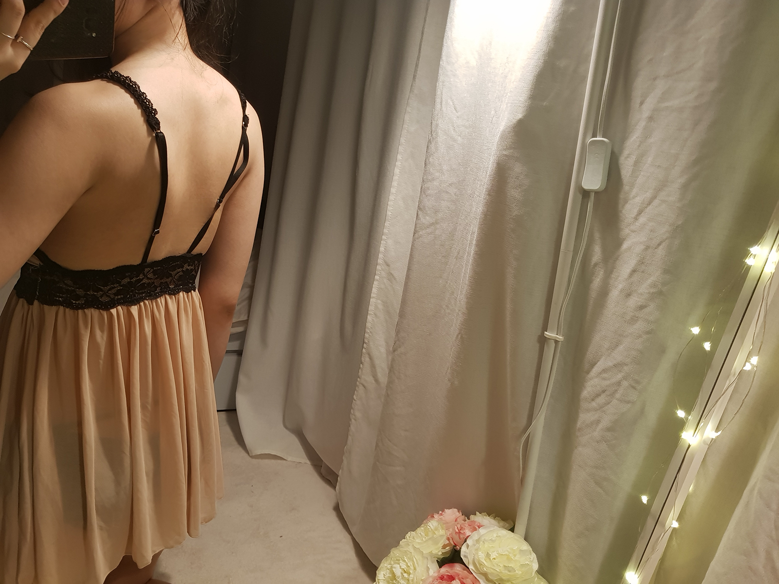 Sylvian flower sexy slip tea panties set Newlyweds