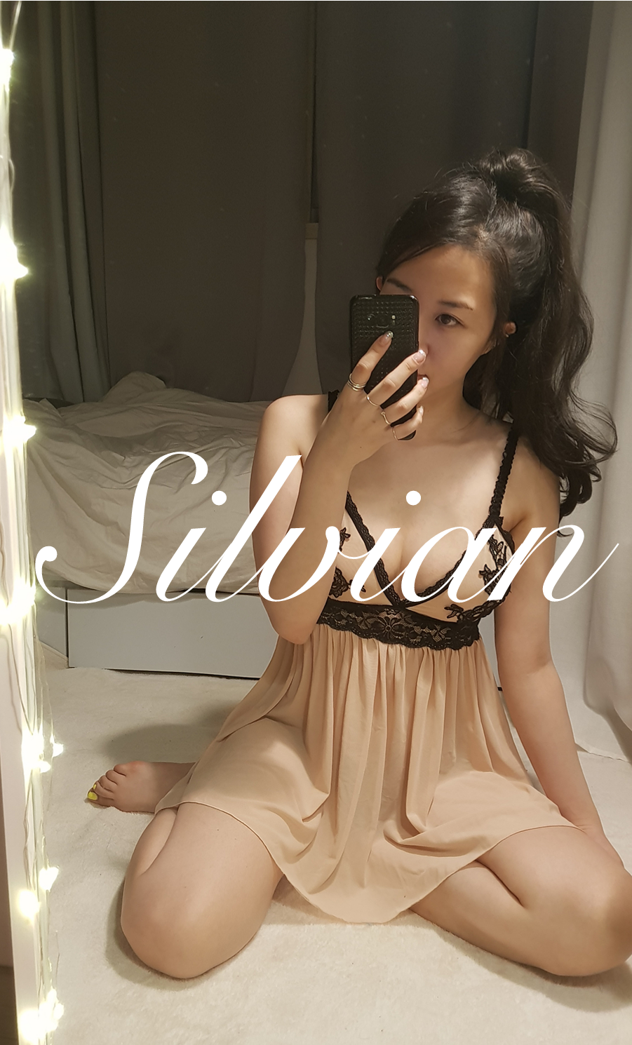 Sylvian flower sexy slip tea panties set Newlyweds