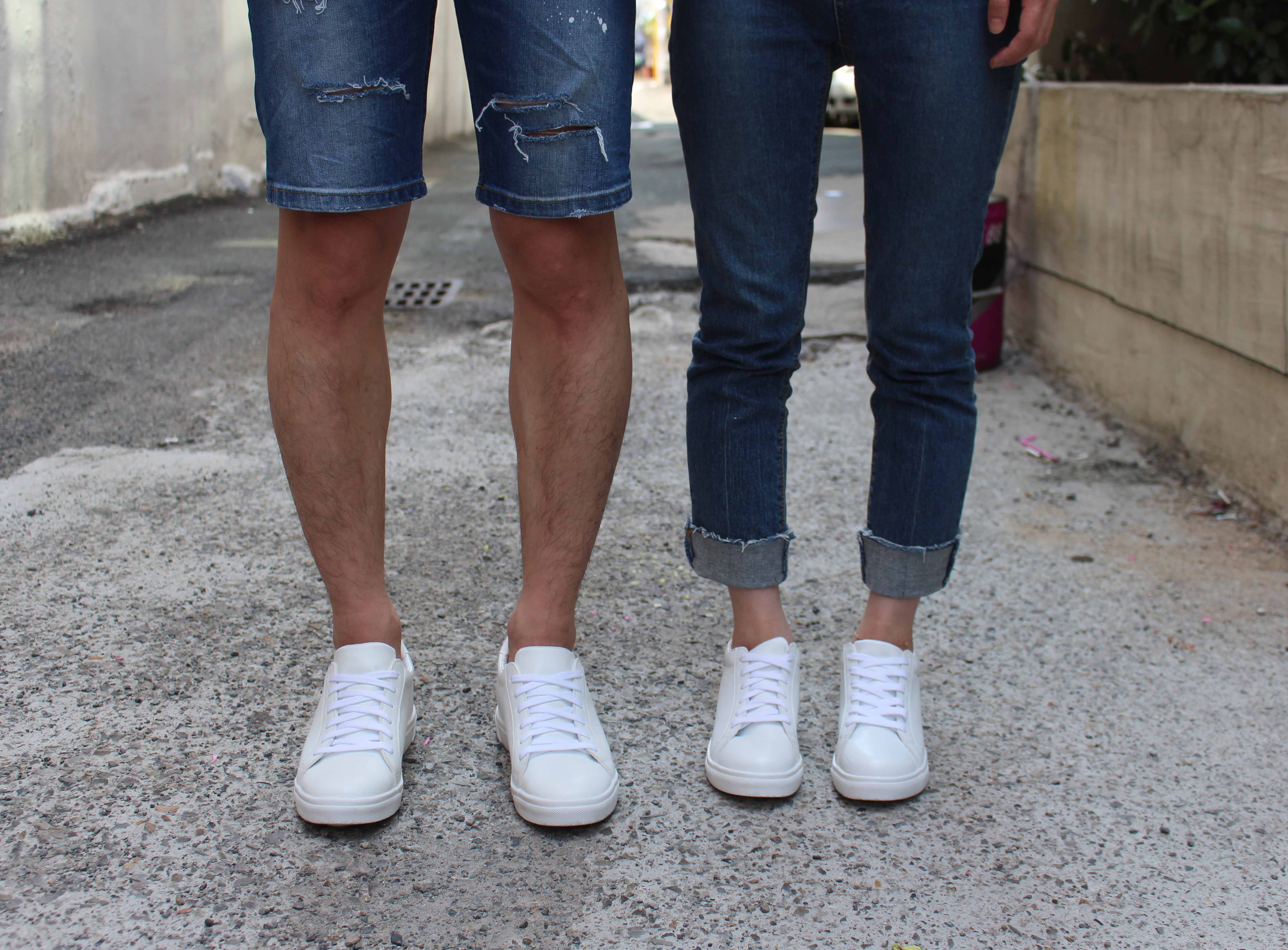 Men Height Shoes Daily Couple Sneakers High Heel S