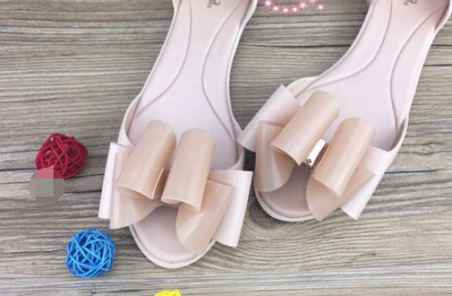 NEW WOMEN JELLY SHOES Melissa open-toe ribbon jell