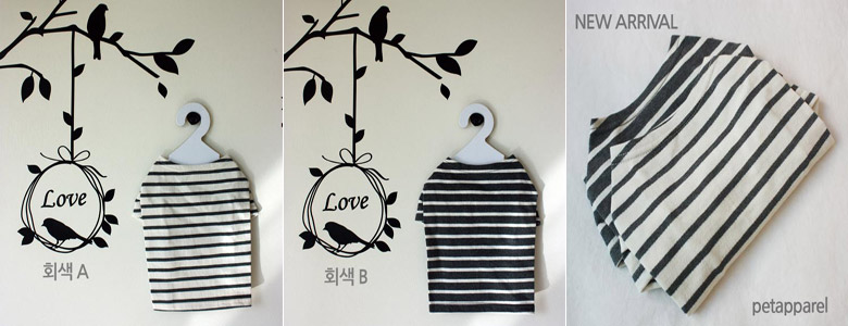 NEW DOG FASHION Pet Apparel Simple Stripe Short Sl