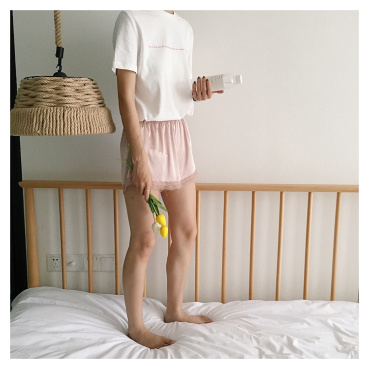 Seamless Shorts Lace Satin Uniform Inner Underwear