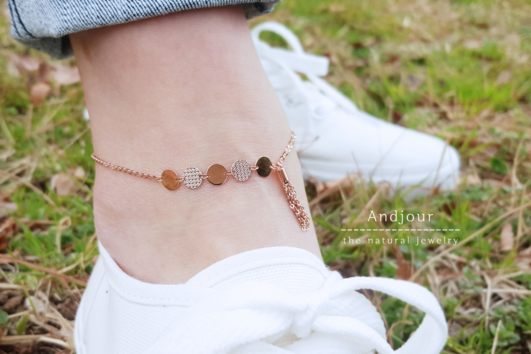 New 14K 18K woman wristband gold tassel chain summ