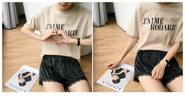 Seamless Shorts Lace Satin Uniform Inner Underwear