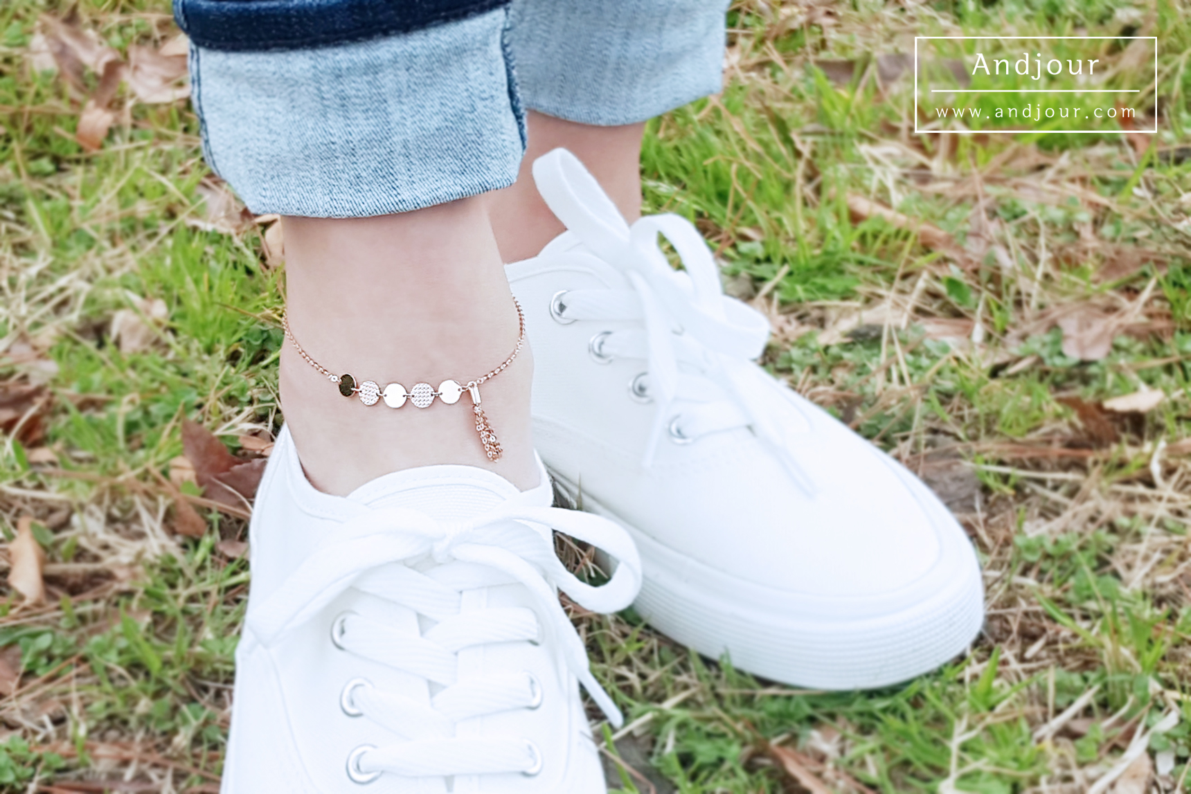 New 14K 18K woman wristband gold tassel chain summ