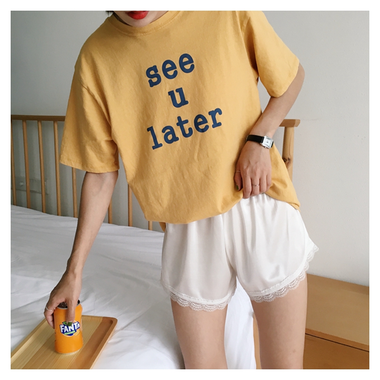 Seamless Shorts Lace Satin Uniform Inner Underwear