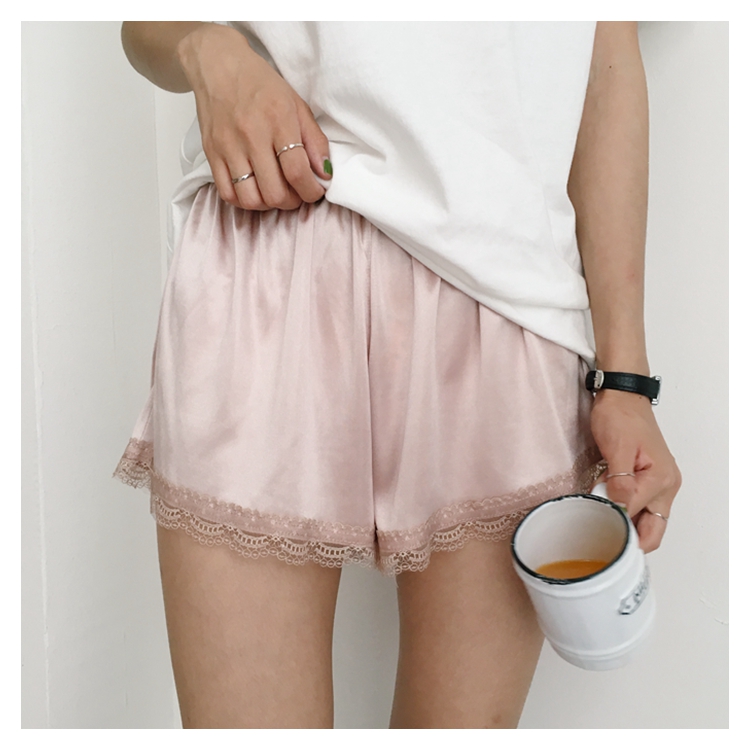 Seamless Shorts Lace Satin Uniform Inner Underwear