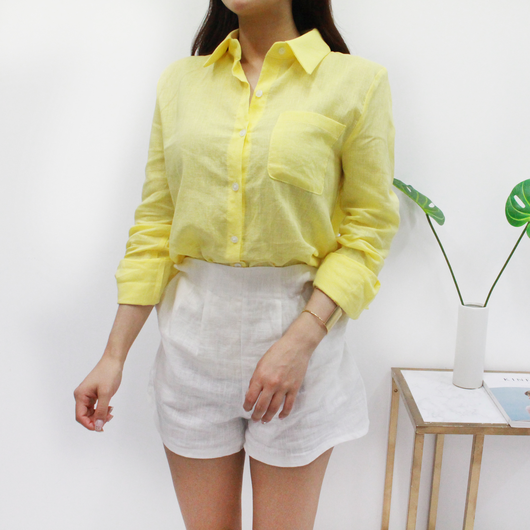 NEW FASHION LADY GIRL Blouse Summer Daily Linen Sh