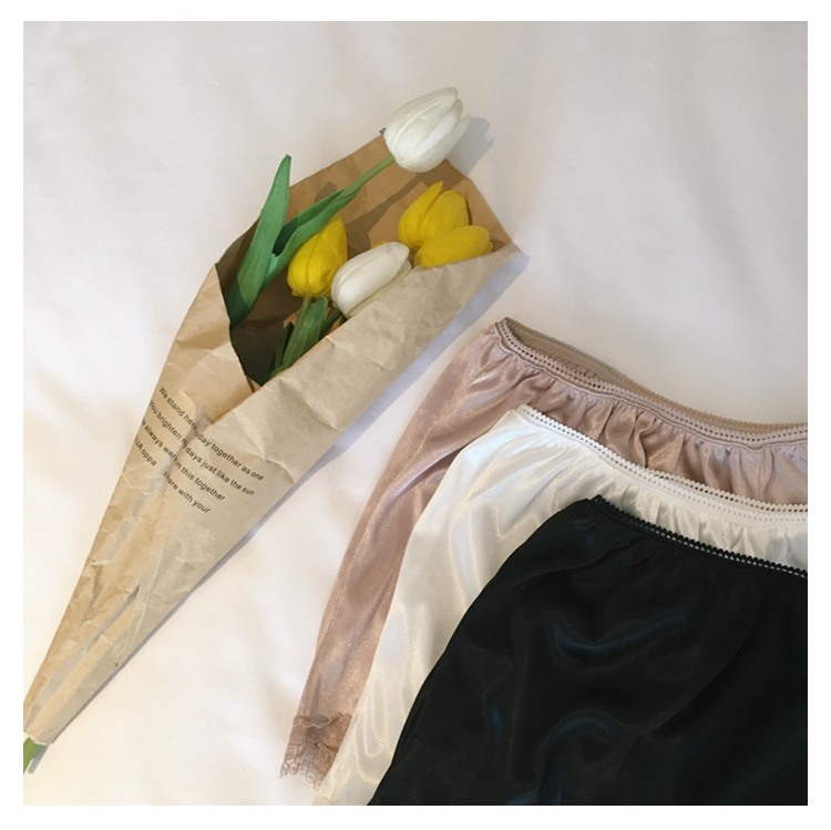 Seamless Shorts Lace Satin Uniform Inner Underwear