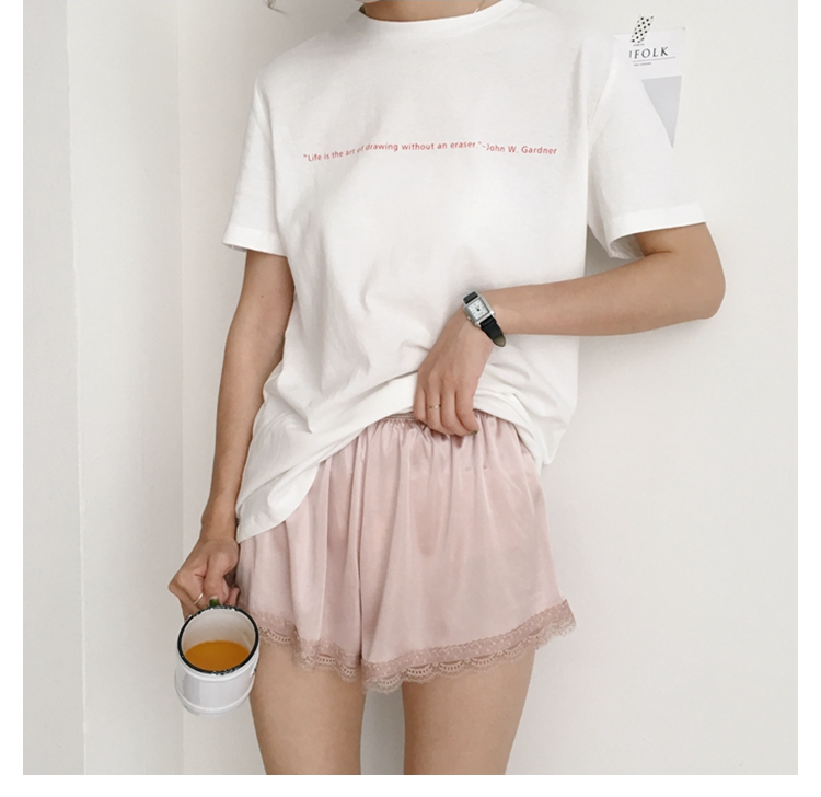 Seamless Shorts Lace Satin Uniform Inner Underwear