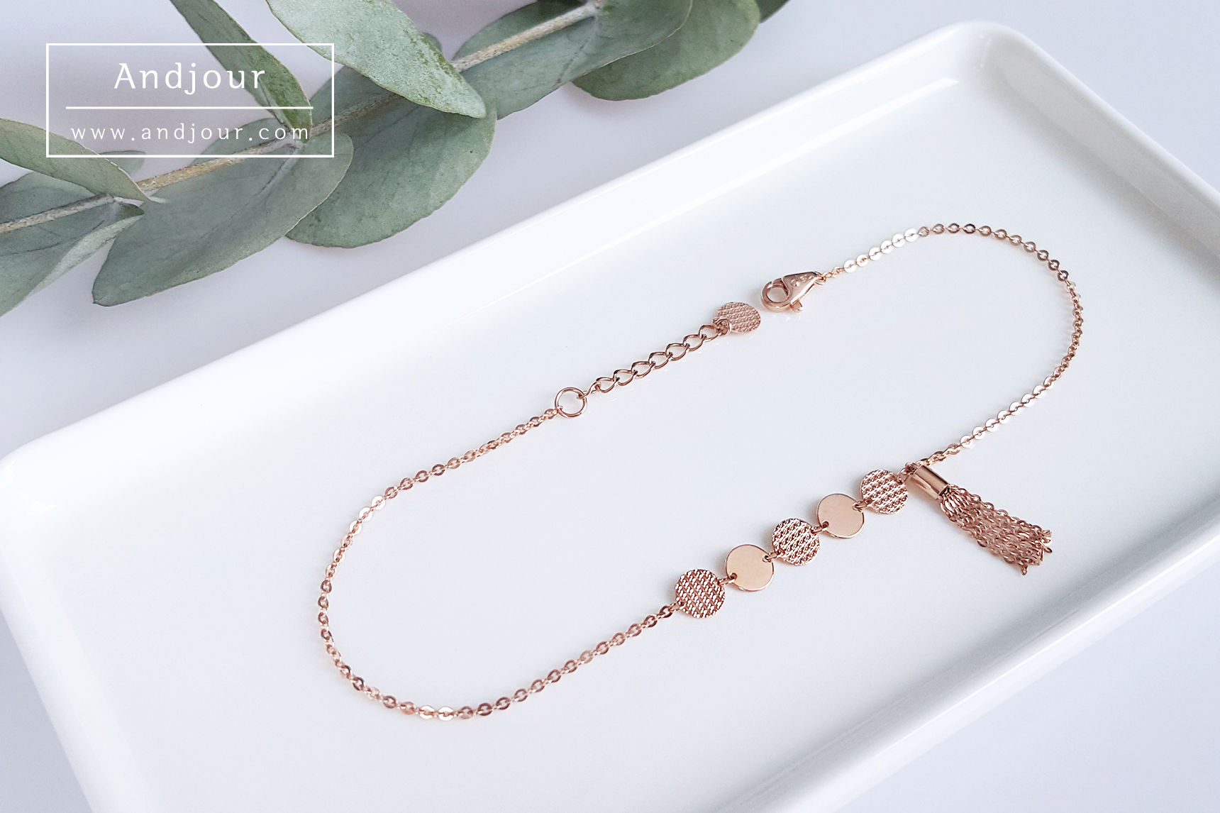 New 14K 18K woman wristband gold tassel chain summ