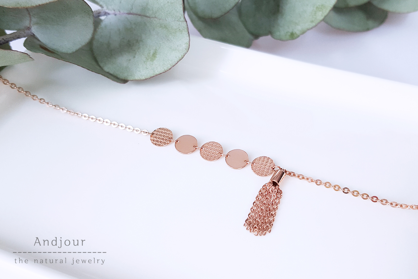 New 14K 18K woman wristband gold tassel chain summ