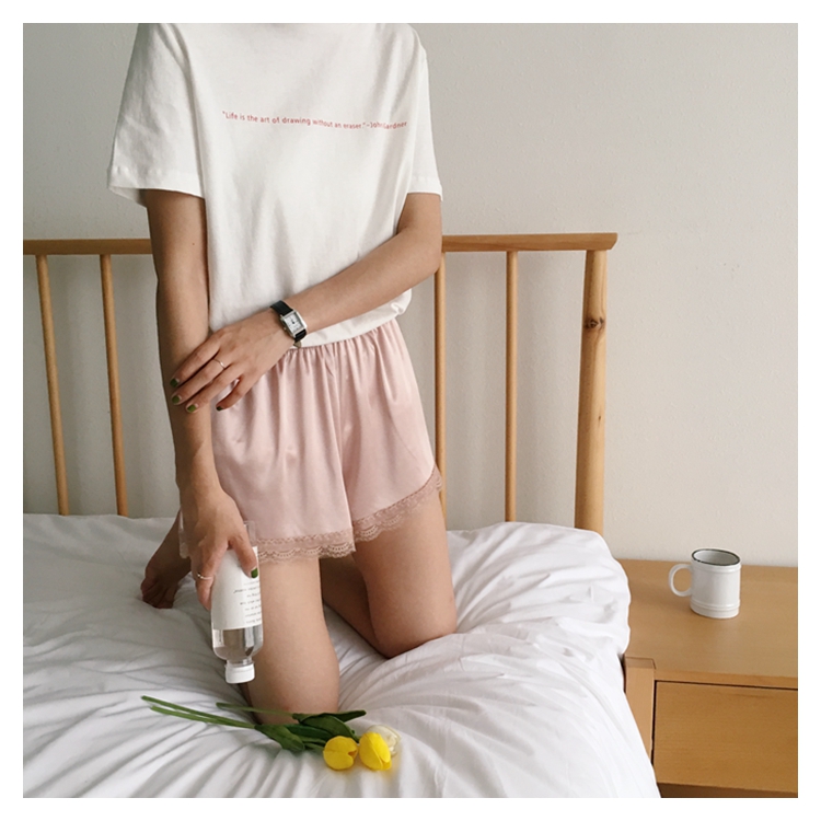 Seamless Shorts Lace Satin Uniform Inner Underwear