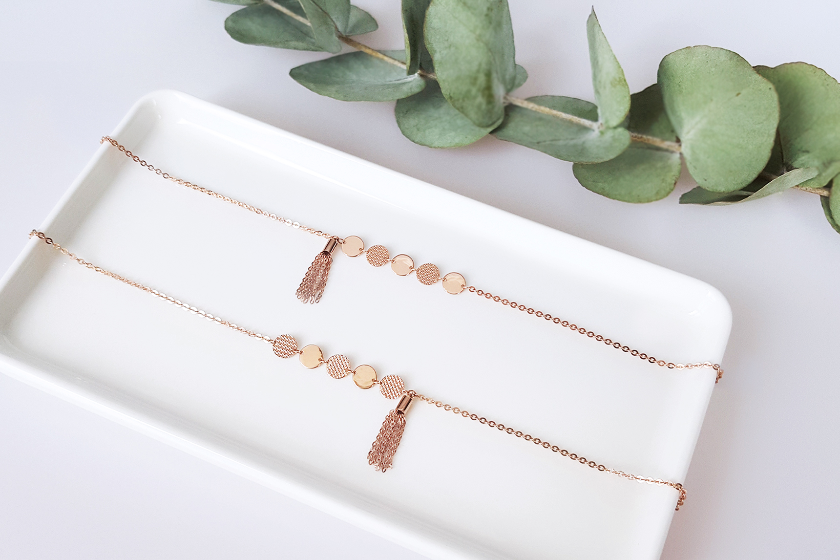 New 14K 18K woman wristband gold tassel chain summ